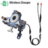 15W Wireless Charger Metal Shockproof Motorcycle Phone Holder 4 Vibration Dampener Fast Charging Motorbike Bicycle Bike Stand
