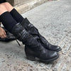 Riding Boots β Retro Motorcycle Boots for Men & Women, Side Zipper & Buckle Strap