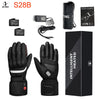 DW Heated Gloves Motorcycle Winter Heated Gloves Warm Waterproof Rechargeable Heating Thermal Gloves Snowmobile Battery Charger