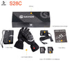 DW Heated Gloves Motorcycle Winter Heated Gloves Warm Waterproof Rechargeable Heating Thermal Gloves Snowmobile Battery Charger