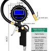 220 PSI Tire Pressure Gauge β Car, Truck & Motorcycle Tire Inflator with Flexible Hose
