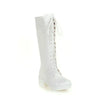 Riding Boots β Womenβs Knee-High Motorcycle Boots, Lace-Up Gothic Platform with Side Zipper