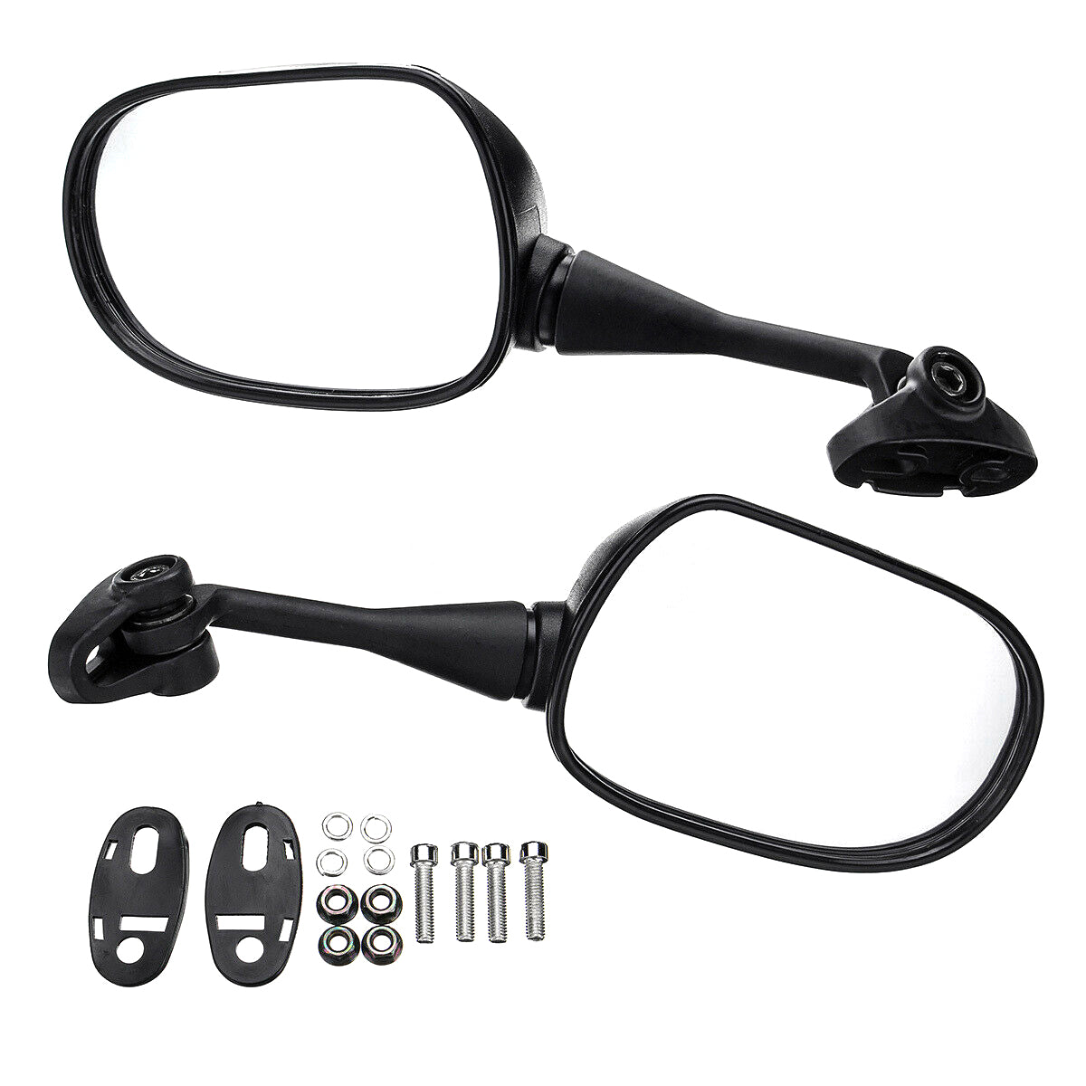 Motorcycle Rearview Side Wing Mirror Pair for Honda CBR 600RR 1000RR 125R 250R Wide Angle ABS Anti-Vibration