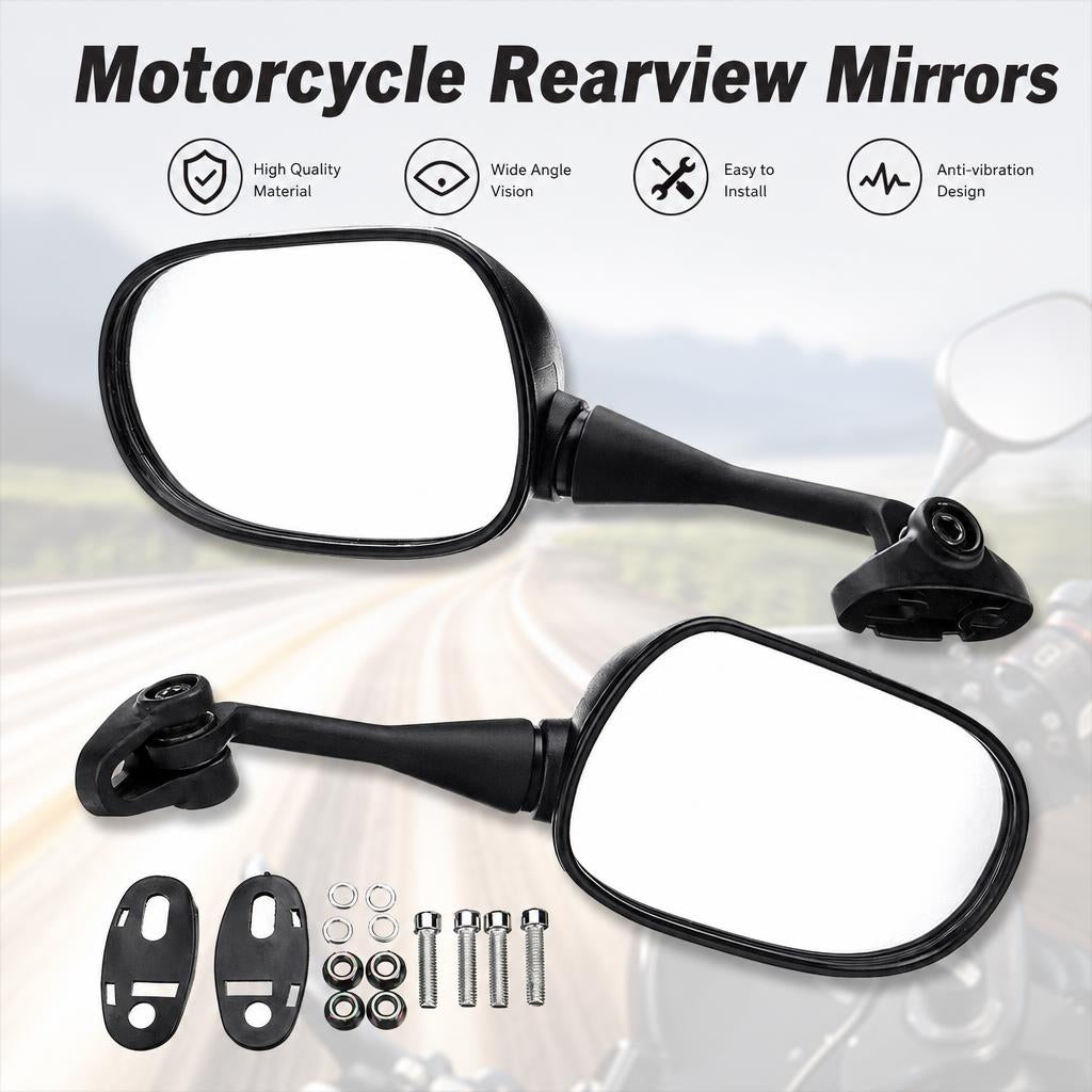 Motorcycle Rearview Side Wing Mirror Pair for Honda CBR 600RR 1000RR 125R 250R Wide Angle ABS Anti-Vibration