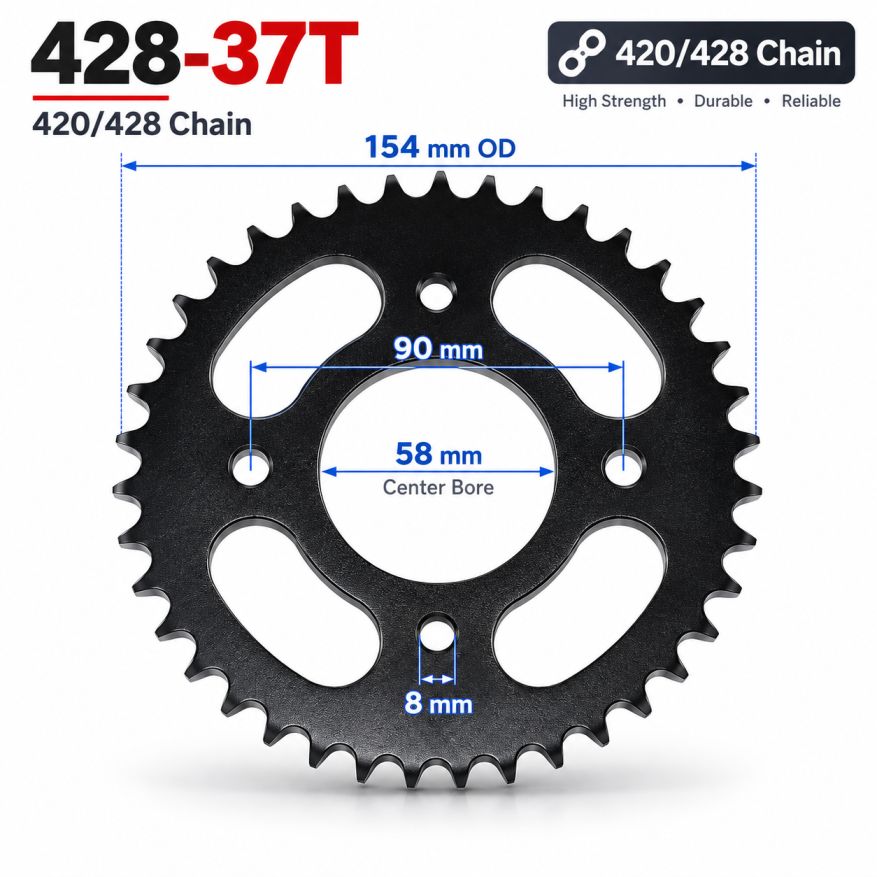 420/428 Rear Sprocket 37T 41T 48T 58mm