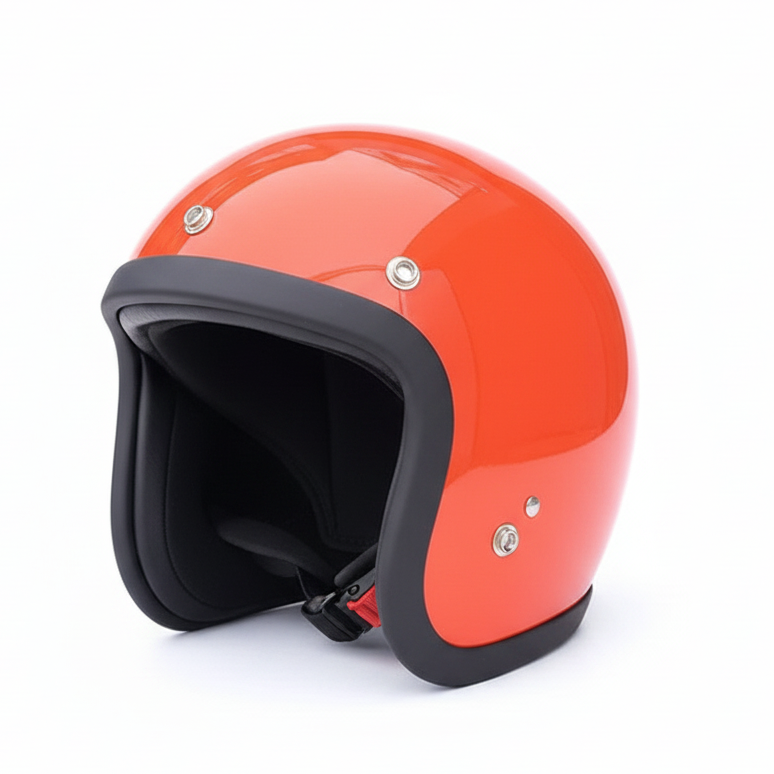 BLD 500TX Retro Open Face Motorcycle Helmet - ECE Certified