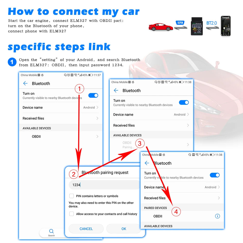 ITCARDIAG ELM327 V1.5 Motorcycle OBD2 Adapter Cable Kit – EFI Bikes – Yamaha Honda Kawasaki Suzuki Ducati KTM Harley – Android – $37–48