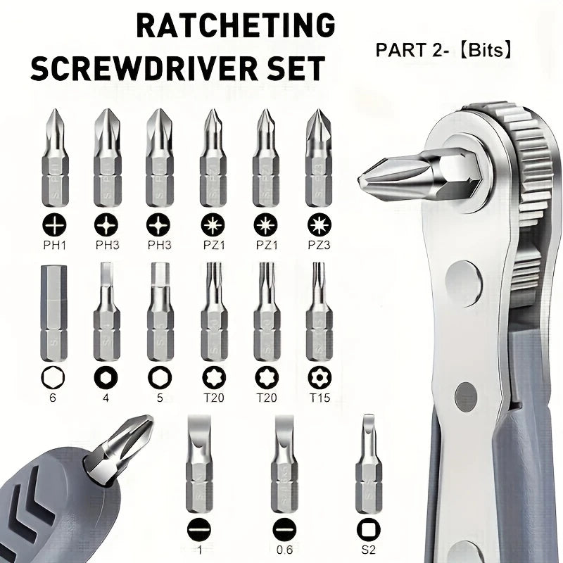 Professional Right-Angle Ratchet Screwdriver Tool Kit – 90° Design – Ergonomic Non-Slip Handle – Car & Motorcycle Repair – US Stock – $16
