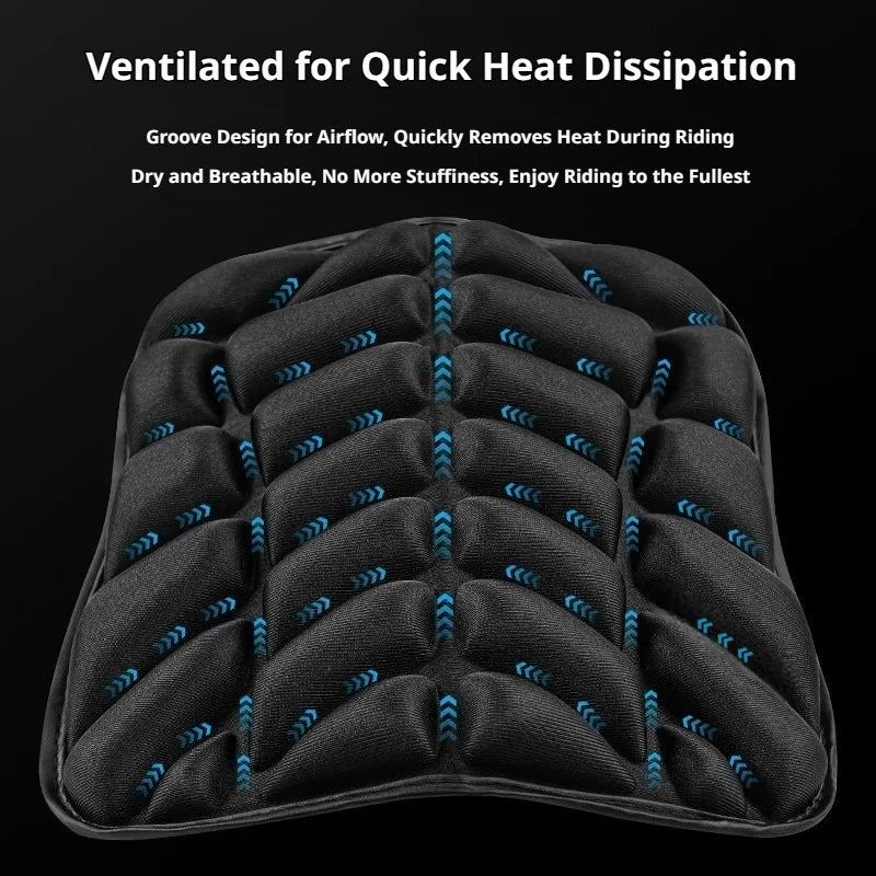SEAMETAL Universal Motorcycle Gel Seat Cover 3D Breathable Comfort Cushion Shock Absorber Pad Anti-Slip Bike Saddle Protector
