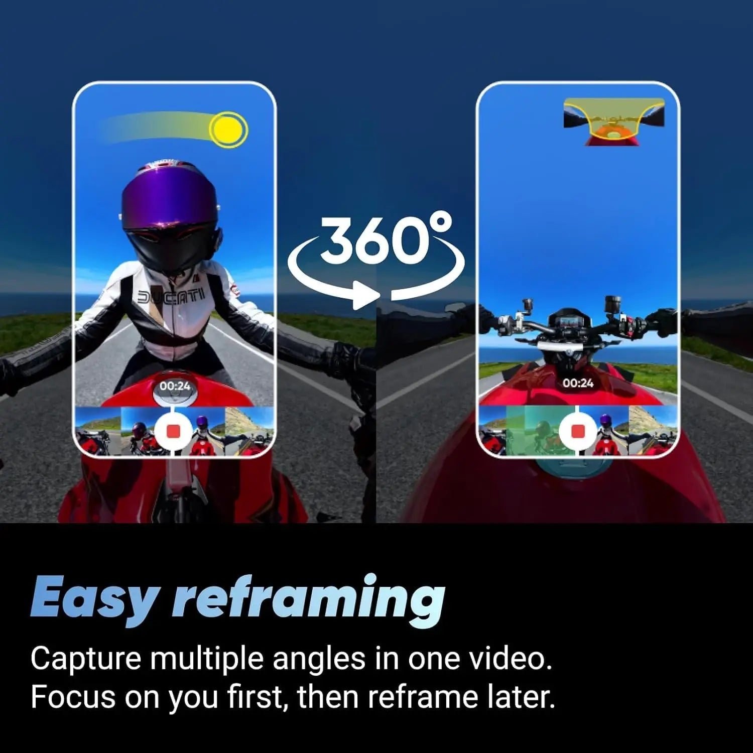 Insta360 X4 Motorcycle Bundle 8K 360° Waterproof Action Camera 4K Wide-Angle FlowState Stabilization 135-Min Battery AI Editing Motorcycle Mount for Sports Travel Riding