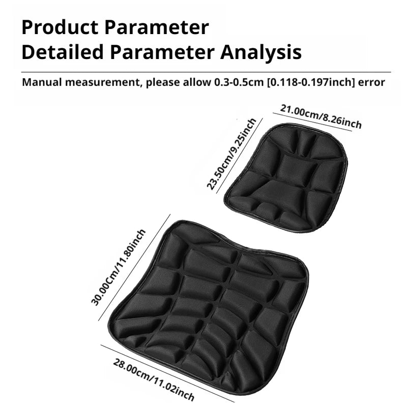 SEAMETAL Universal Motorcycle Gel Seat Cover 3D Breathable Comfort Cushion Shock Absorber Pad Anti-Slip Bike Saddle Protector
