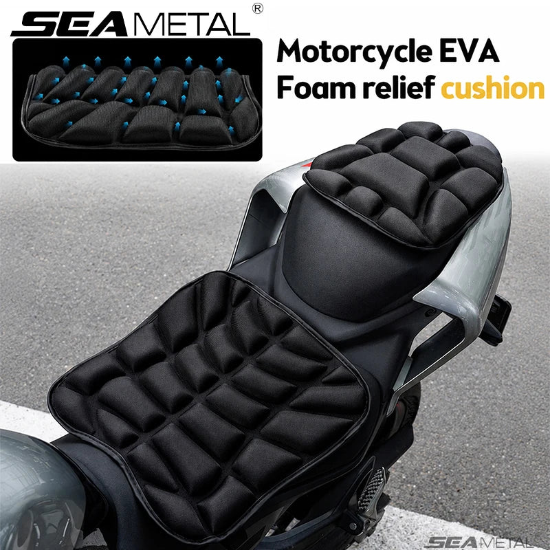 SEAMETAL Universal Motorcycle Gel Seat Cover 3D Breathable Comfort Cushion Shock Absorber Pad Anti-Slip Bike Saddle Protector