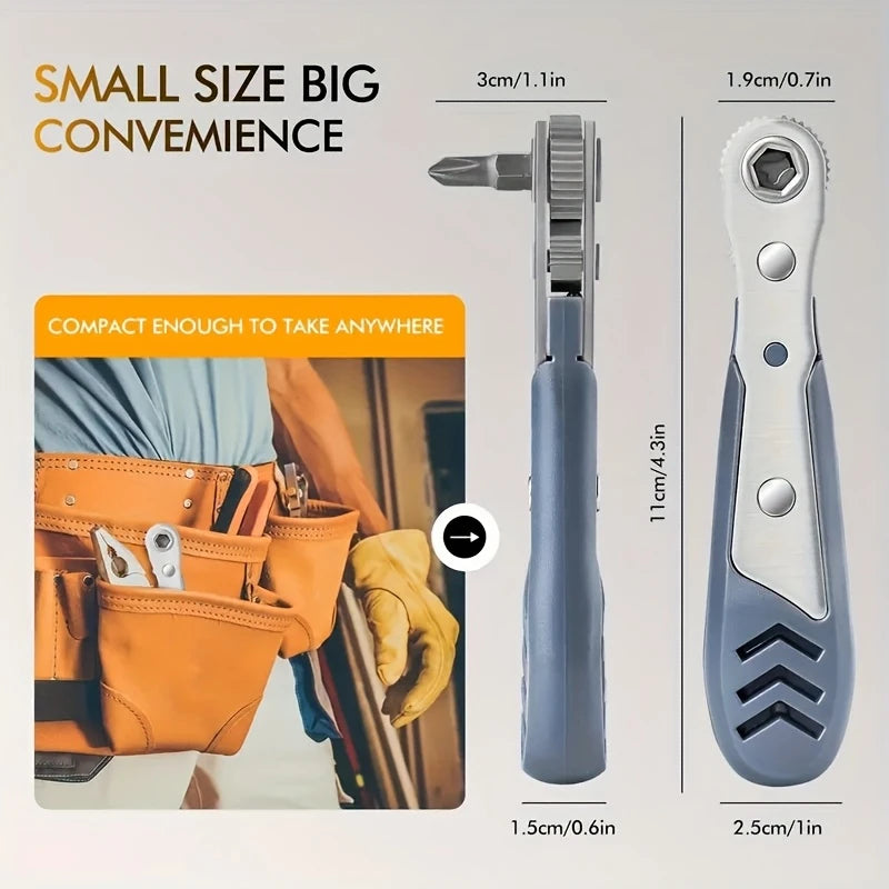 Professional Right-Angle Ratchet Screwdriver Tool Kit – 90° Design – Ergonomic Non-Slip Handle – Car & Motorcycle Repair – US Stock – $16