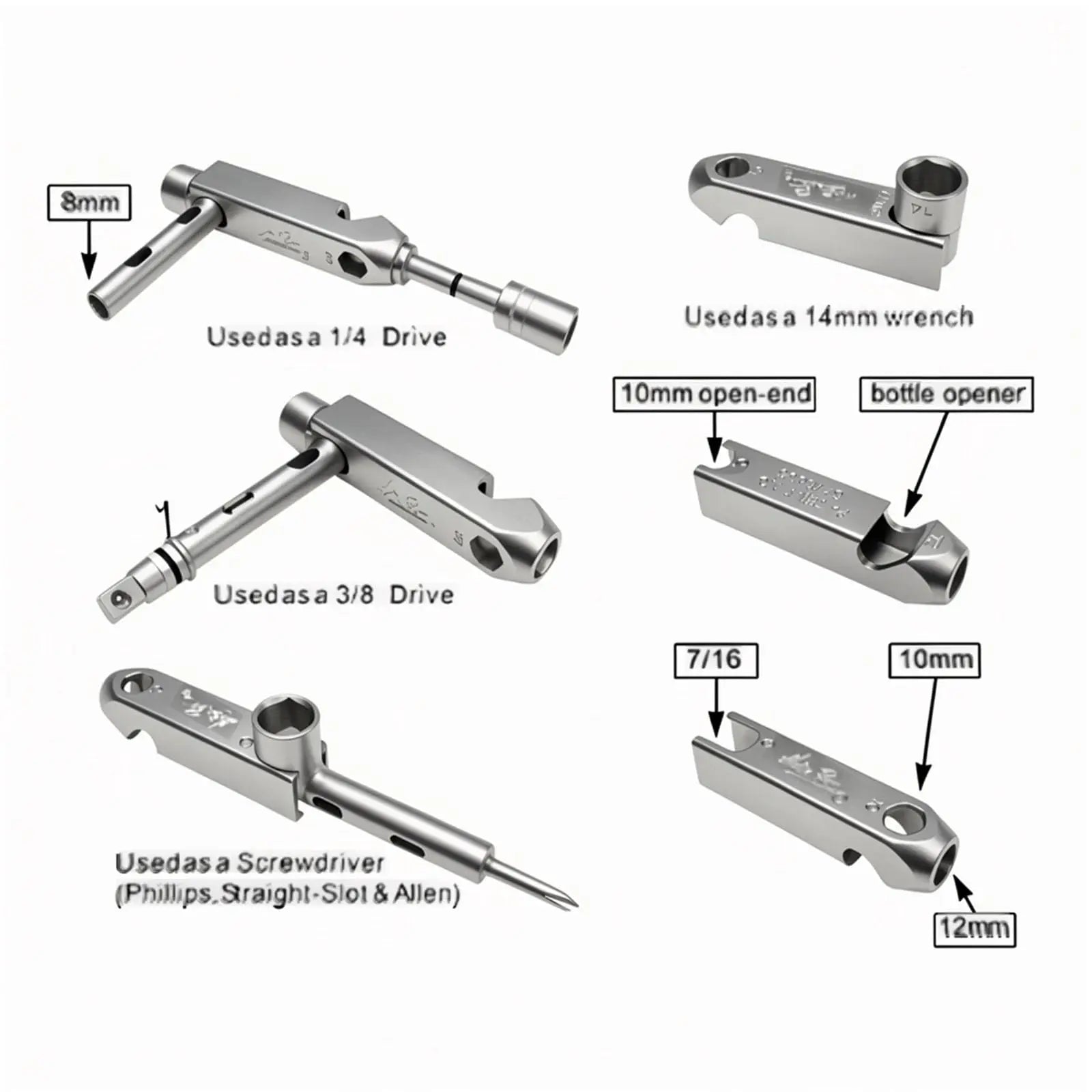 Portable Motorcycle Repair Tool Kit – 8-in-1 Screwdriver, Hex Wrench & Dual Socket Driver – Dirt Bike / Motocross – Carrying Case – $72