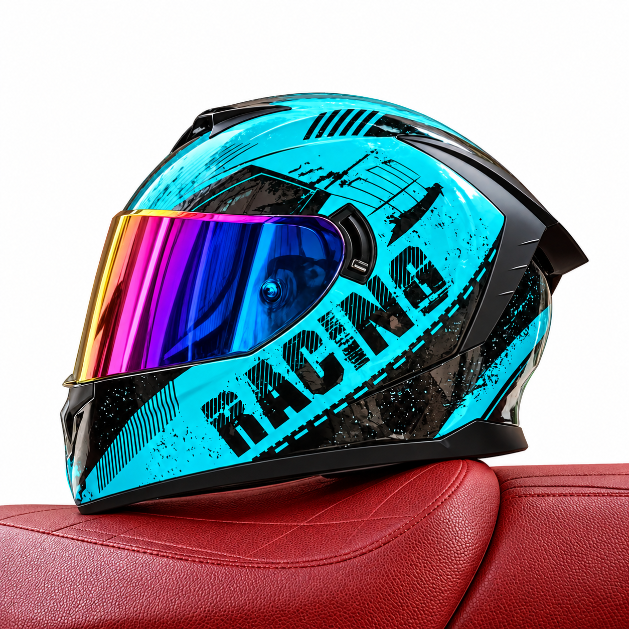 Integral Full Face Motorcycle Helmet - DOT Certified