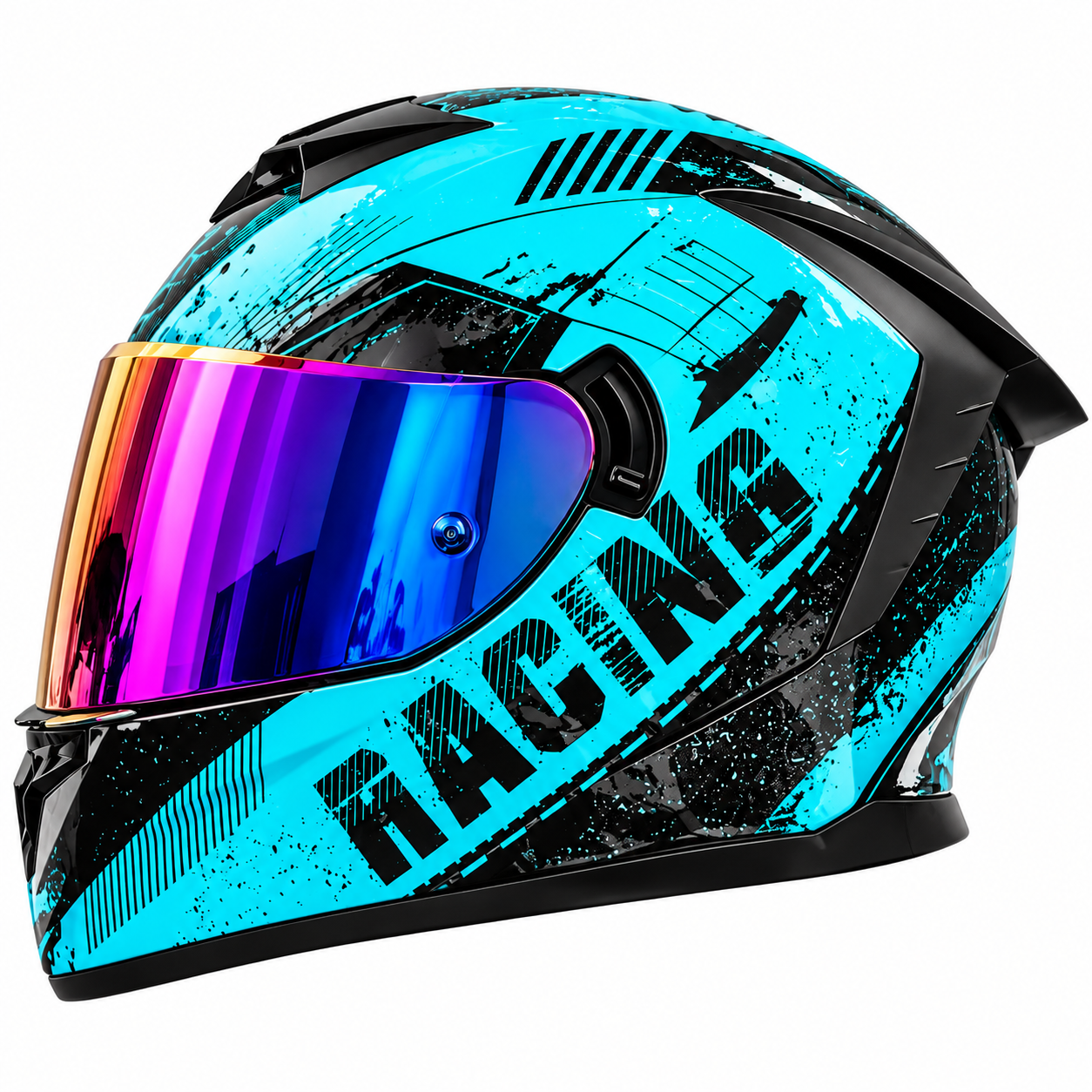 Integral Full Face Motorcycle Helmet - DOT Certified