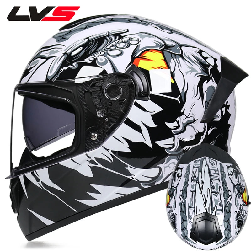 Winter Warm Full Face Helmet with Double Visor