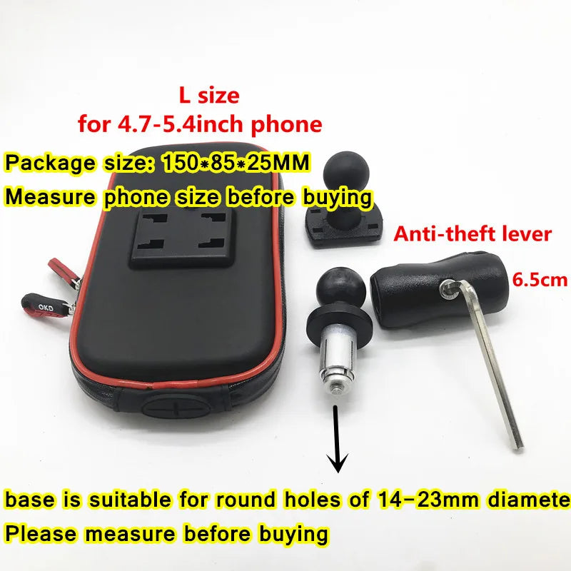 Waterproof Motorcycle Phone Pouch – Handlebar Mount Bag with Card Slots for Honda F5, CBR650F & VFR1200