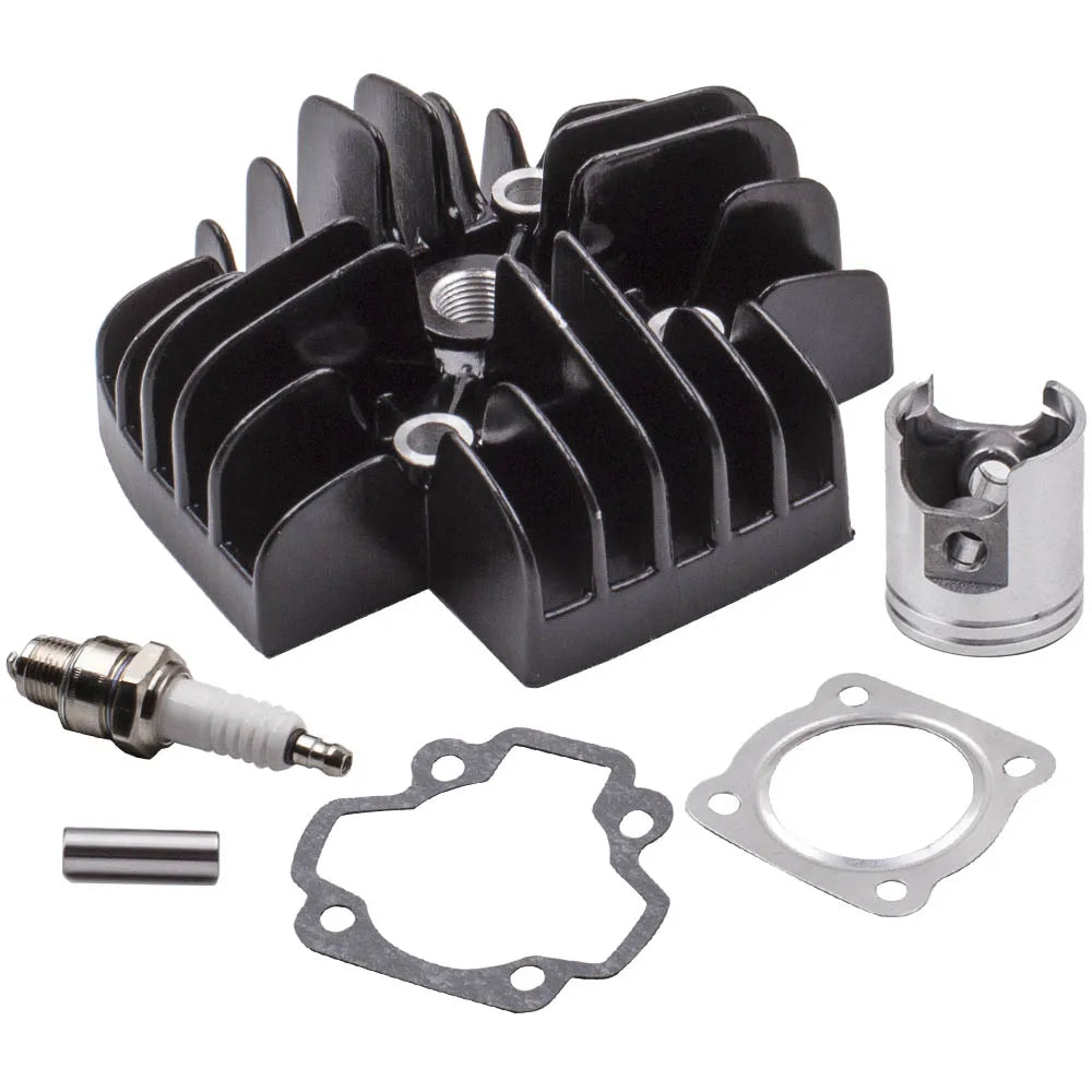 Cylinder Piston Barrel Kit With Gaskets Plug&Studs for Yamaha PW50 Piwee 50 1986	Cylinder Engine Piston Gasket