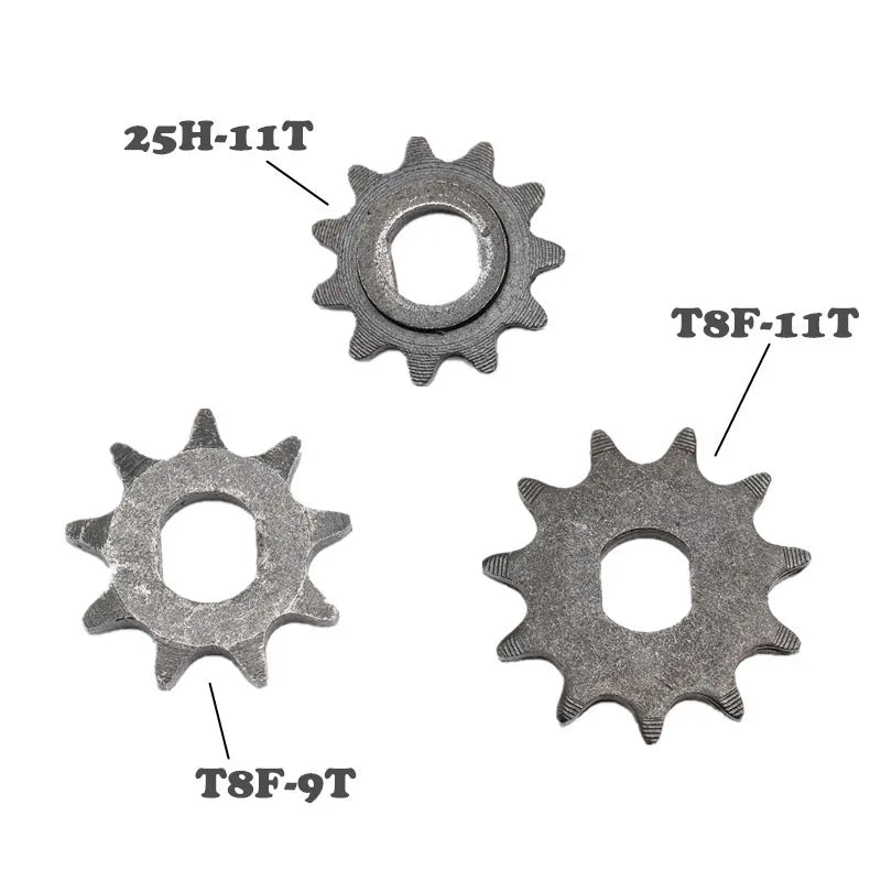 TDPRO 5pcs 25H T8F Chain 9T 11T Front Sprocket Gear Part 2 Stroke Engine Fits 43cc 47cc 49cc Mini Pocket Pit Bike Scooter ATV
