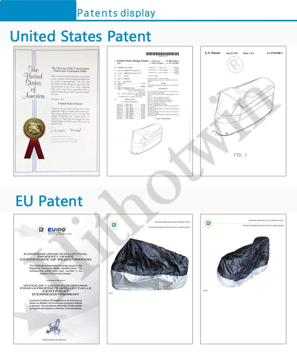 Thick 300D Motorcycle Covers Black Design Waterproof Motors Dust Rain Snow UV Protector Cover Indoor Outdoor M L XL XXL 3XL 4XL – 300D Polyester PU Silver Elasticized Hem + Reflective Stickers + Storage Bag