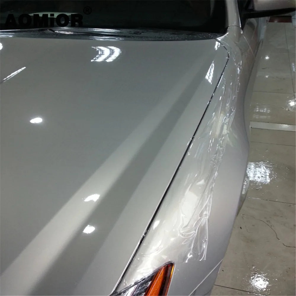 Aomior PPF Paint Protection Film – Glossy Transparent Vinyl Wrap – Car Door Mirror Motorcycle Bicycle – Scratch UV Moisture Protection – 10 / 30 / 50 × 152cm – $16