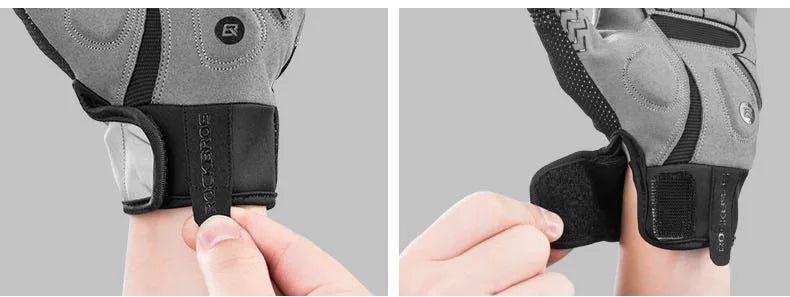 ROCKBROS Cycling Gloves Thermal Autumn Winter Gloves Windproof SBR Touch Screen Bike Gloves Full Finger Shockproof Sport Gloves
