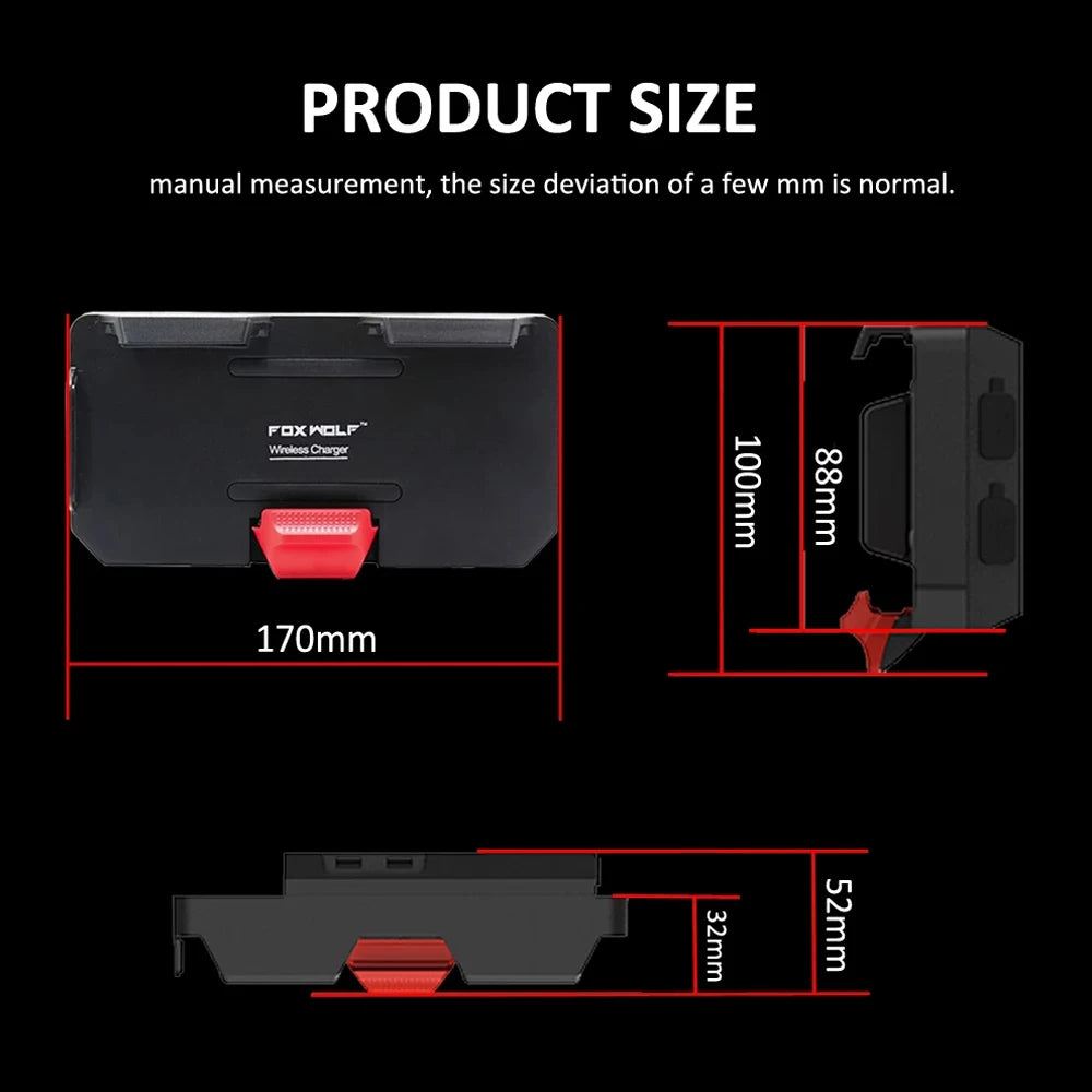 Motorcycle USB Wireless Charging Mobile Phone Navigation Bracket Red White Logo For BMW R 1300 GS r 1300 gs R1300GS r1300gs