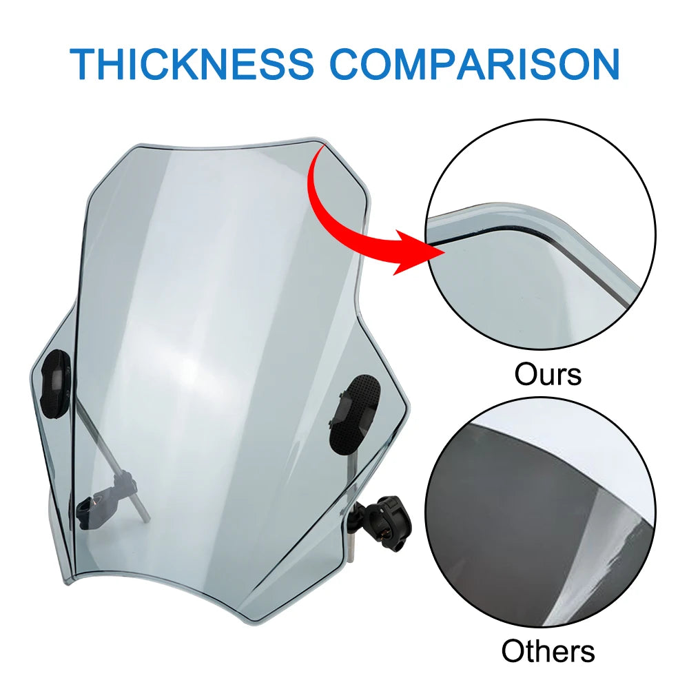Motorcycle Windshield – Universal Adjustable Windscreen for MT07, MT09 & Sport Bikes