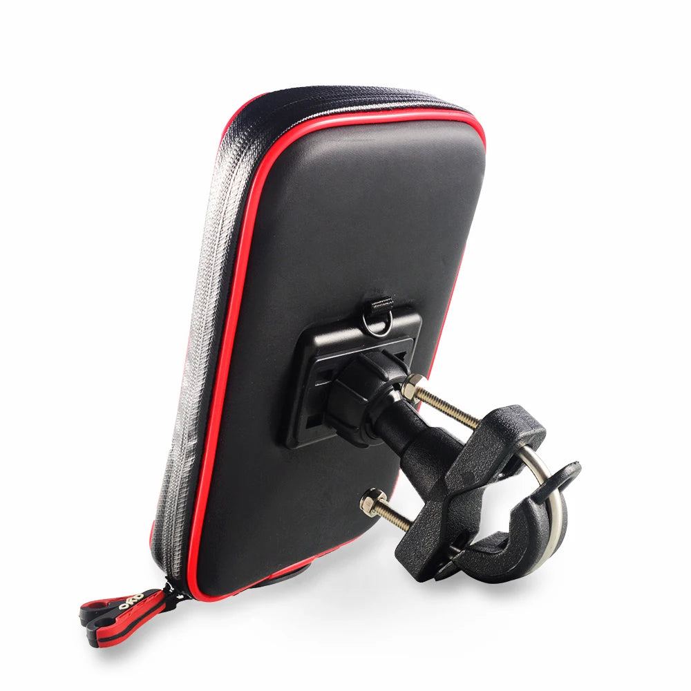 Waterproof Motorcycle GPS Phone Pouch – Adjustable Handlebar Mount Bag with Card Slots