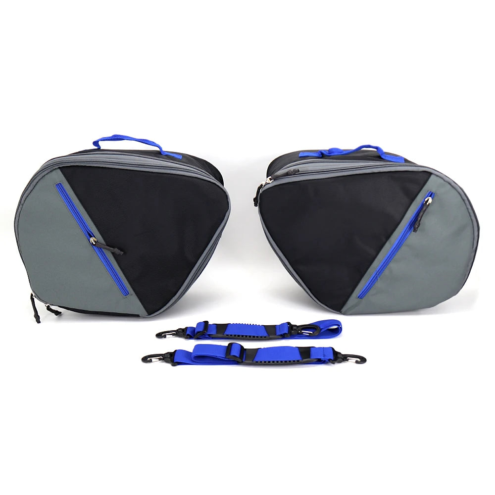 Otilli Yamaha Tracer 9 900 GT Motorcycle Luggage Bags Expandable Inner Bags Pannier Liner Tool Box Saddle Bag Suitcases Nylon – Blue / Red (1 Pair)