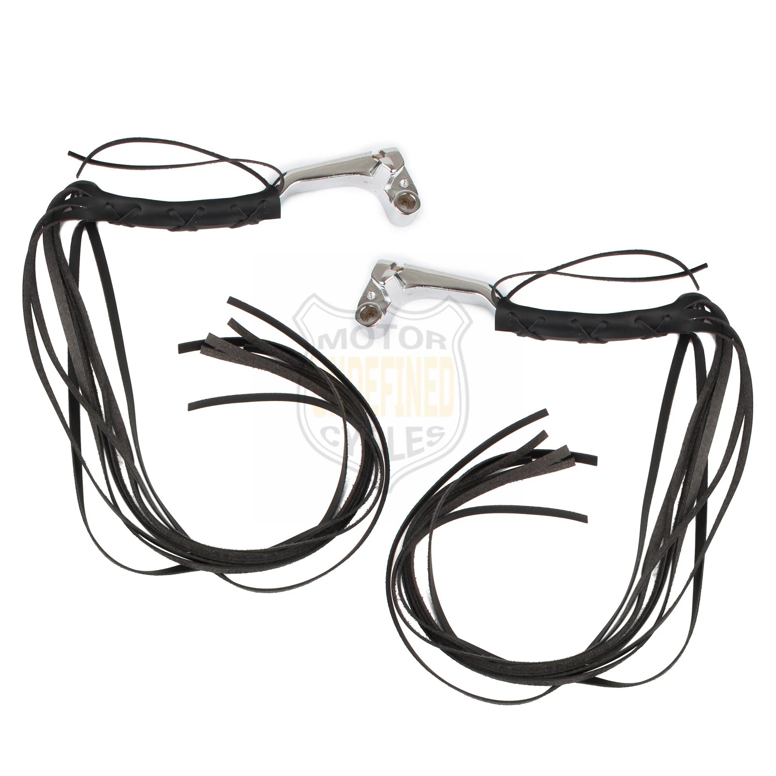 Harley-Davidson / Indian Chief / Cafe Racer / Dyna / Fat Bob Vintage Leather Brake & Clutch Lever Cover – Fringe Tassels – Black – 1 Pair – $16