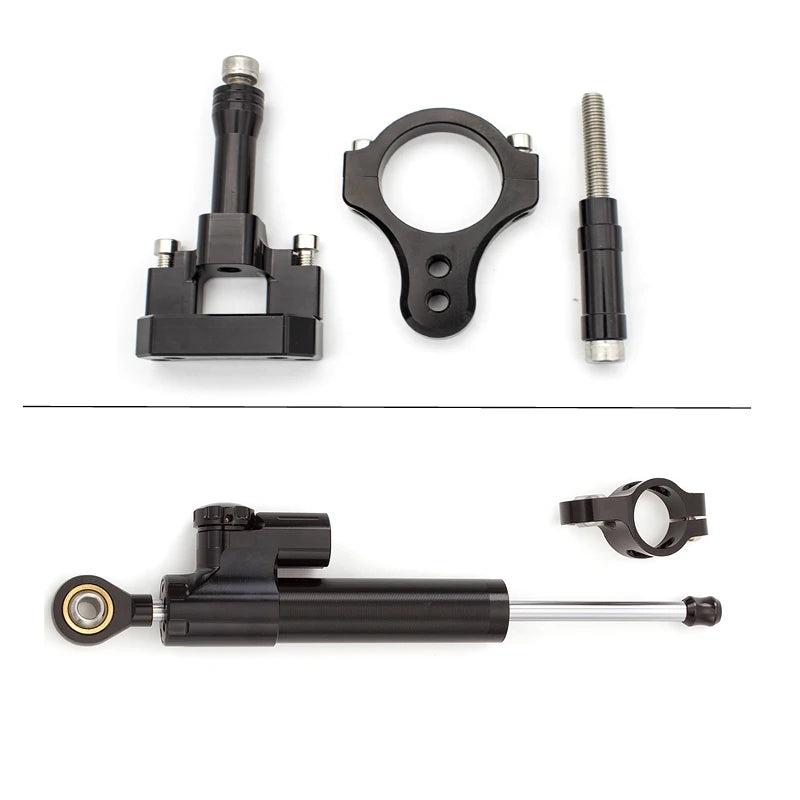 Carbon Steering Damper Stabilizer Motorcycle For Yamaha YZF R3 R25 MT25 YZFR3 Directional Dampers Mount Bracket Support Kit