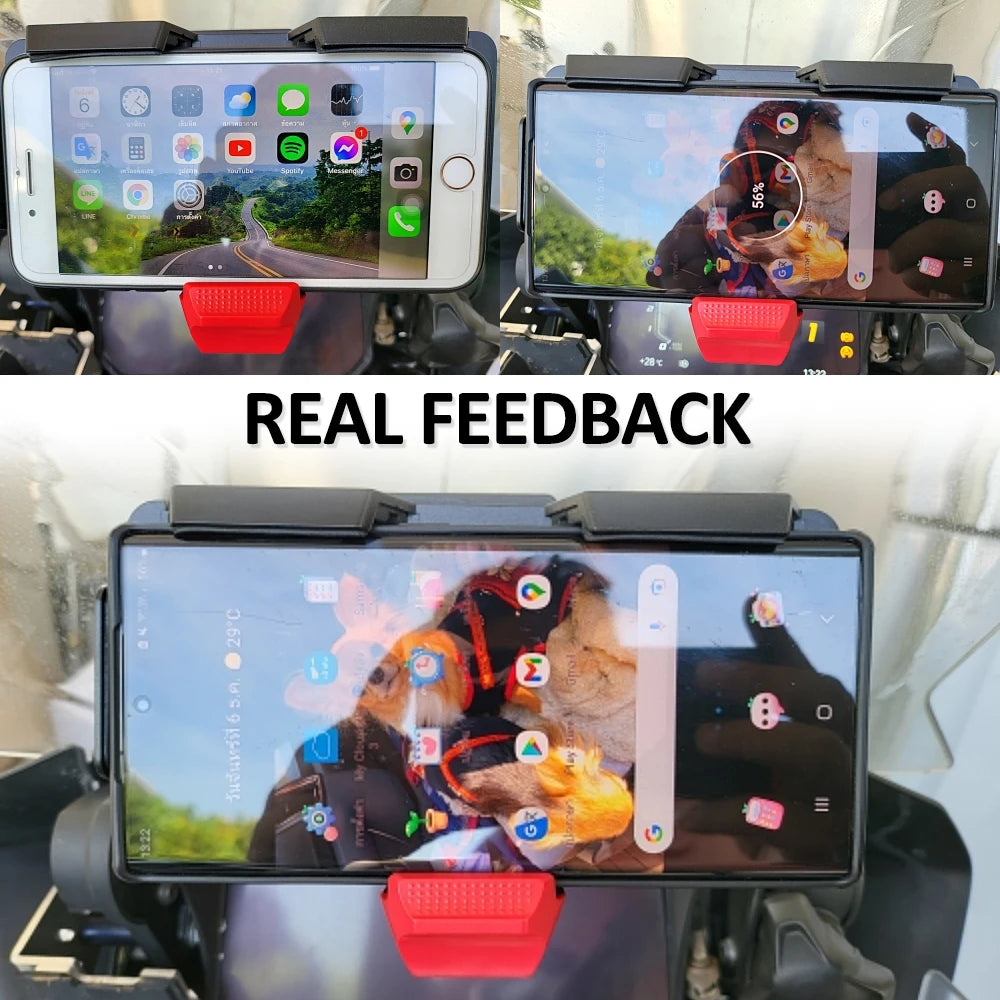 Motorcycle USB Wireless Charging Mobile Phone Navigation Bracket Red White Logo For BMW R 1300 GS r 1300 gs R1300GS r1300gs
