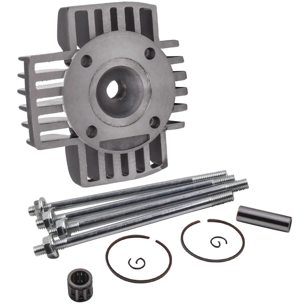 Cylinder Piston Barrel Kit With Gaskets Plug&Studs for Yamaha PW50 Piwee 50 1986	Cylinder Engine Piston Gasket