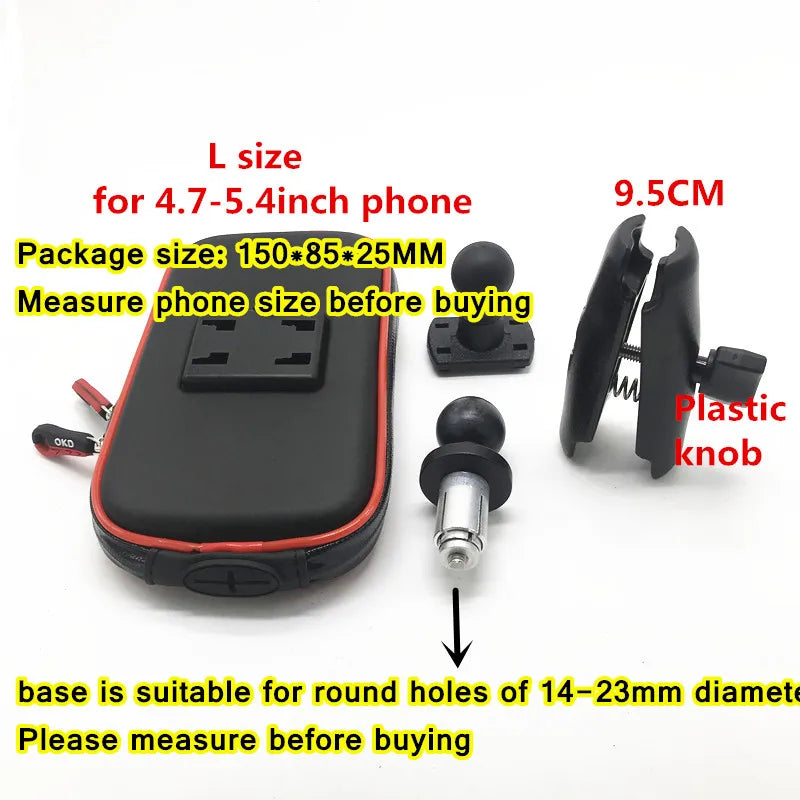 Waterproof Motorcycle Phone Pouch – Handlebar Mount Bag with Card Slots for Honda F5, CBR650F & VFR1200
