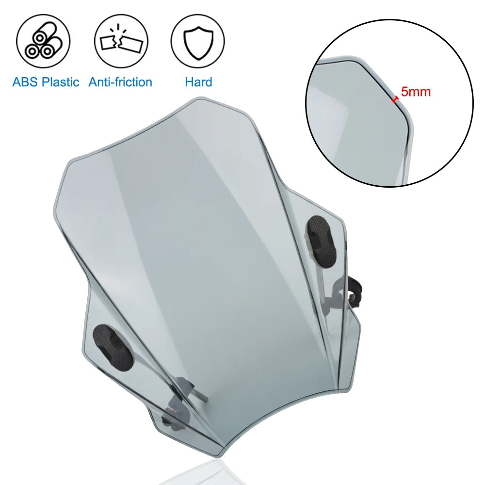 Motorcycle Windshield – Universal Adjustable Windscreen for MT07, MT09 & Sport Bikes