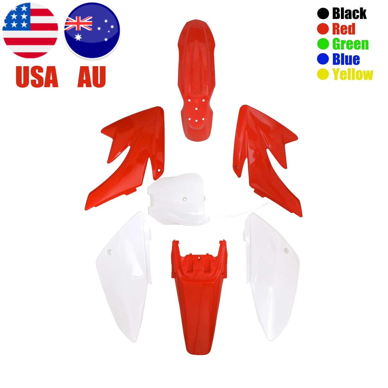Motorcycle Accessories Plastics Fender CRF 70 Plastic covers Fairing Kits for Honda CRF 70 Dirt Pit Bike Motorcycle