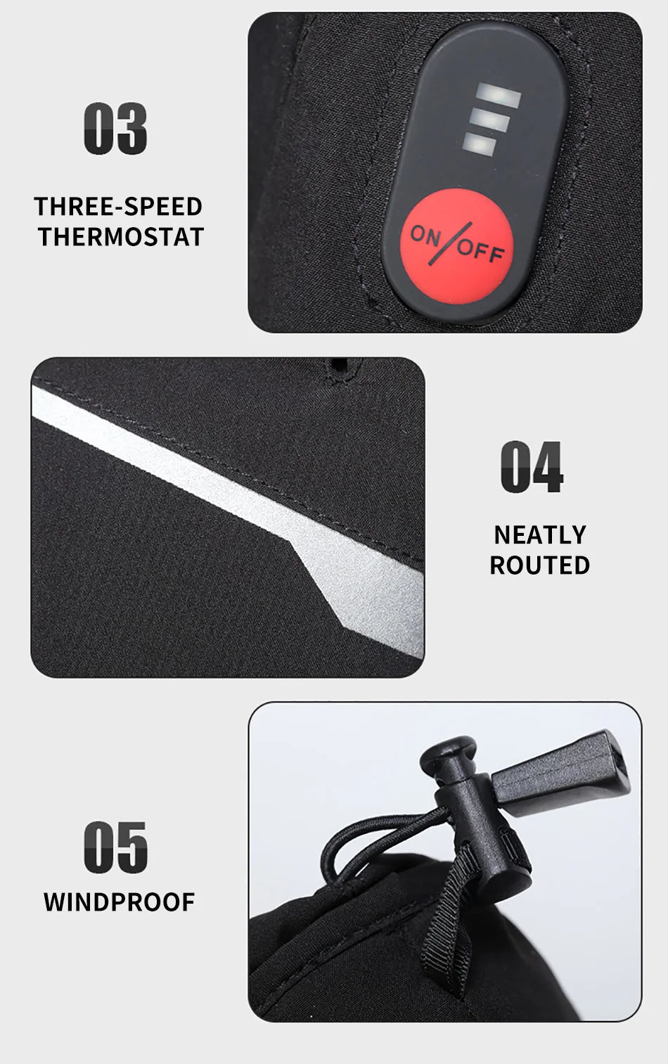 Savior Heat Battery Heated Motorcycle Gloves Goat Skin Leather 3 Shift Temperature Control Waterproof Electric Heated Gloves
