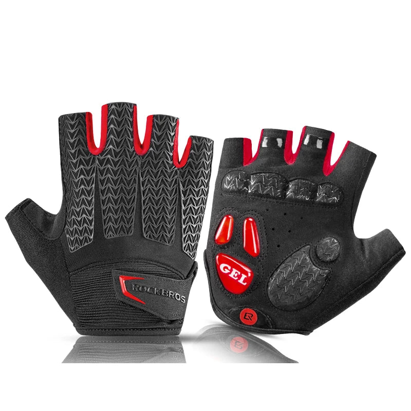 ROCKBROS Cycling Gloves Half Finger Men Women Anti Slip Gel Pad Breathable Motorcycle MTB Road Bike Gloves Sports Bicycle Gloves