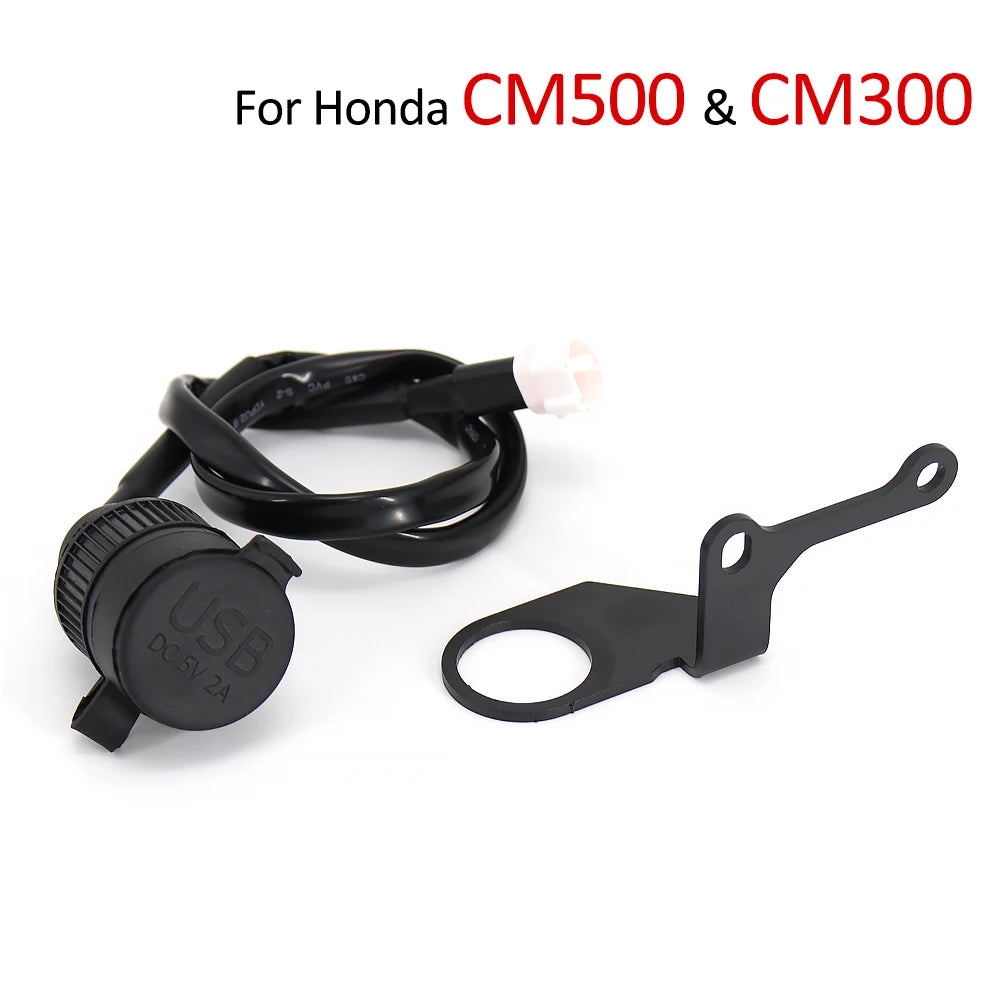 12V Waterproof Dual USB Motorcycle Charger – Fast-Charging Power Outlet for Honda Rebel CM300, CM500 & CM500S