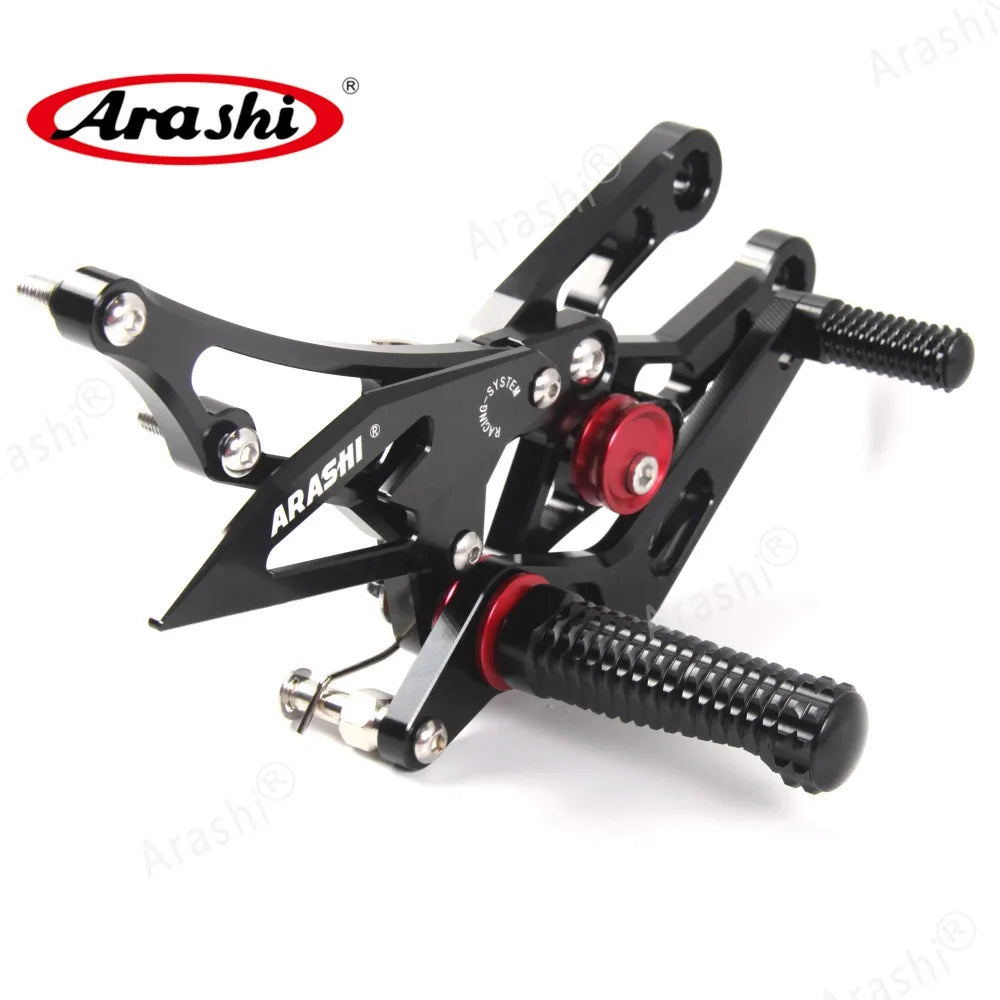 Honda CBR600RR 2003–2006 Arashi Adjustable Rear Set Foot Pegs – CNC 6061-T6 Aluminum – Black / Gold / Titanium Gray – Ships from USA – $234–$239