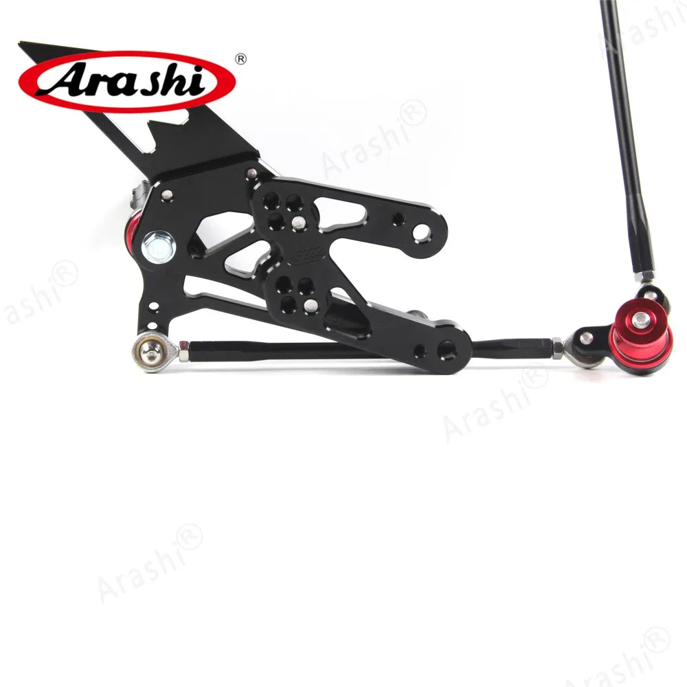 Honda CBR600RR 2003–2006 Arashi Adjustable Rear Set Foot Pegs – CNC 6061-T6 Aluminum – Black / Gold / Titanium Gray – Ships from USA – $234–$239