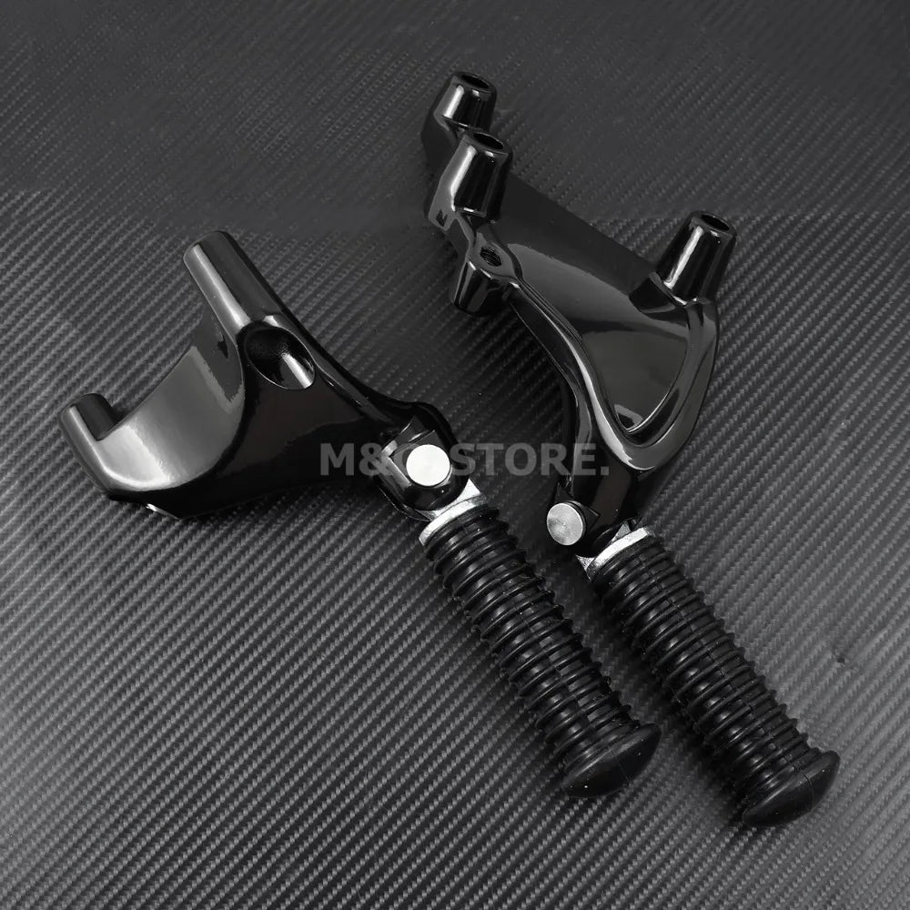 Harley Sportster Rear Passenger Foot Pegs + Mount – Iron 883 / 1200 / XL48 / XL72 / SuperLow – 2014–2020 – Black Aluminum – $62
