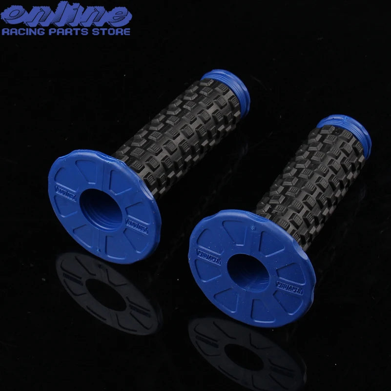 Pro Taper Motorcycle Handlebar Grips 7/8" 22mm 1-1/8" Double Color Rubber Tacky Gel Anti-Slip Universal Racing Grips for Dirt Bike ATV Motocross Scooter MTB – 6 Colors (1 Pair)