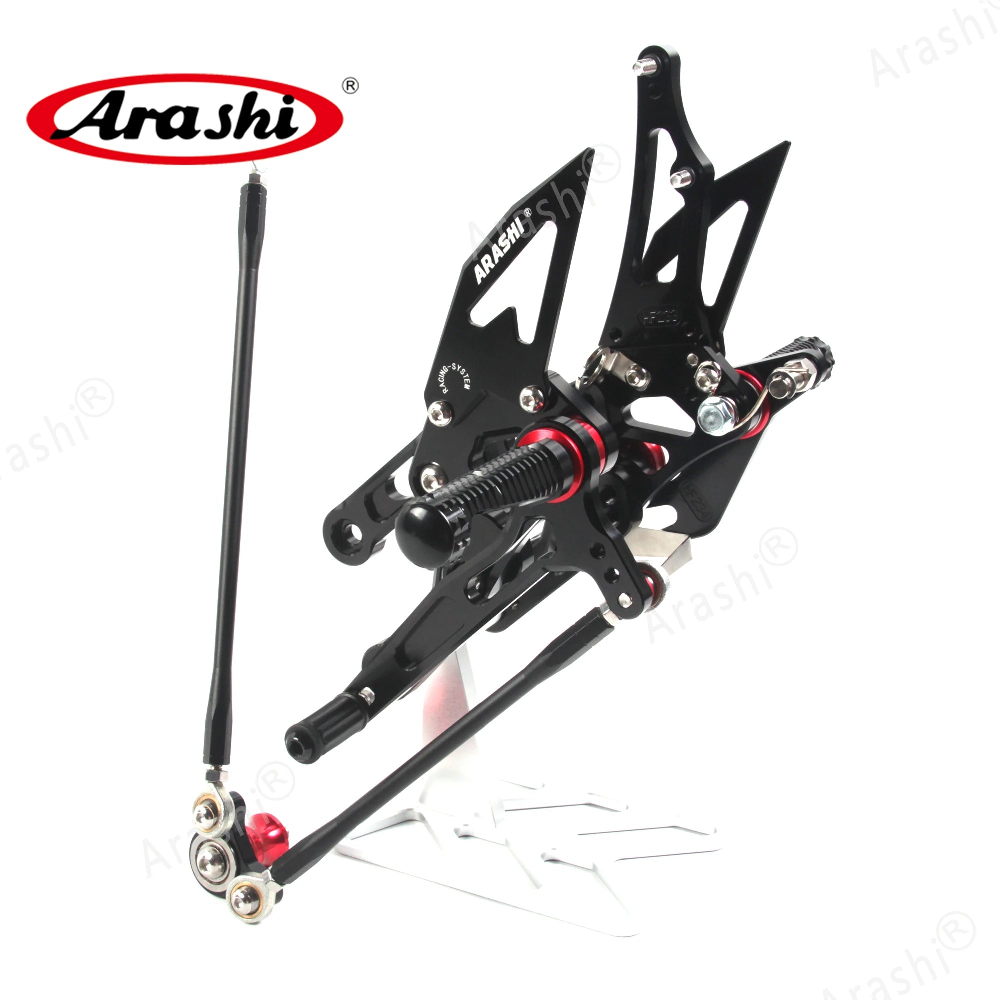 Honda CBR600RR 2003–2006 Arashi Adjustable Rear Set Foot Pegs – CNC 6061-T6 Aluminum – Black / Gold / Titanium Gray – Ships from USA – $234–$239