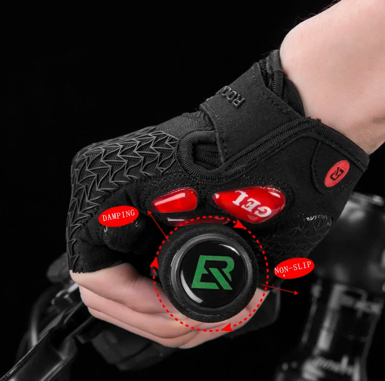 ROCKBROS Cycling Gloves Half Finger Men Women Anti Slip Gel Pad Breathable Motorcycle MTB Road Bike Gloves Sports Bicycle Gloves