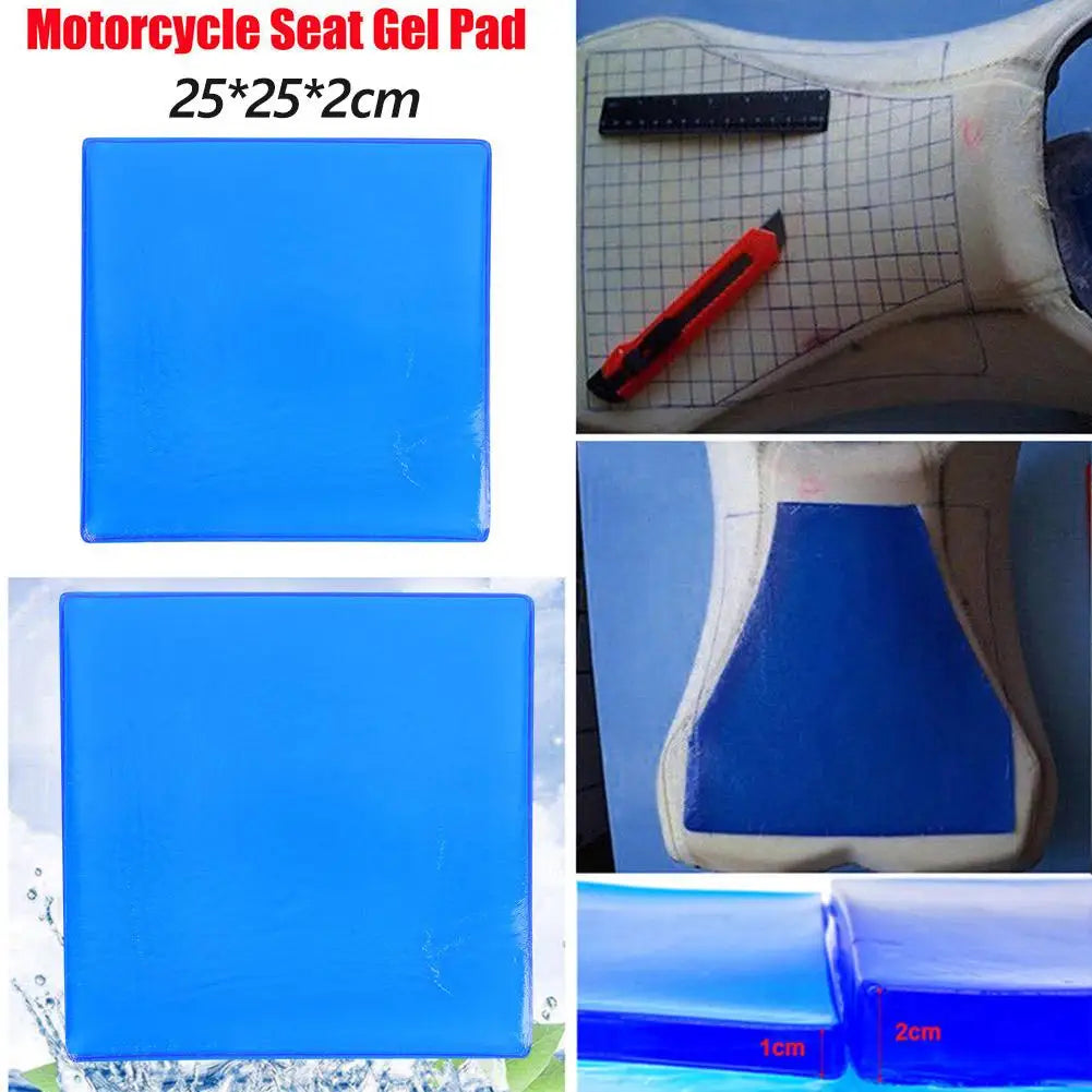 Universal Motorcycle Seat Gel Pad Spandex Cool and Refreshing Comfortable Shock Absorption DIY Gel Cushion for Motorbike