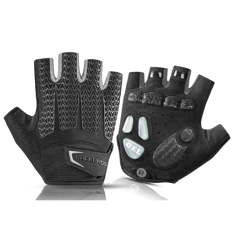 ROCKBROS Cycling Gloves Half Finger Men Women Anti Slip Gel Pad Breathable Motorcycle MTB Road Bike Gloves Sports Bicycle Gloves