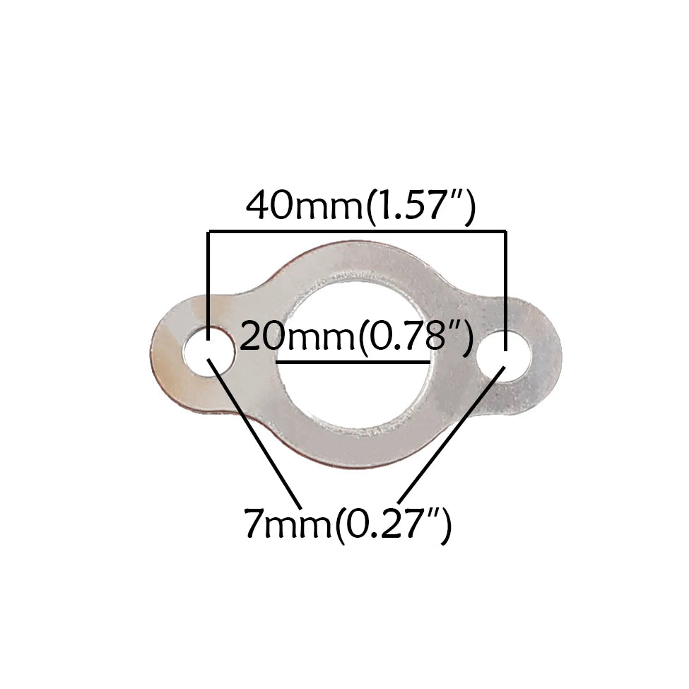 TDPRO Exhaust Pipe Gaskets 20mm Exhaust Carby Manifold Gasket For 48cc 66cc 80cc 2 Stroke Mini Pocket ATV Quad Motorized PitBike